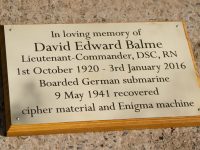Memorial plaque for man who recovered the Enigma machine.