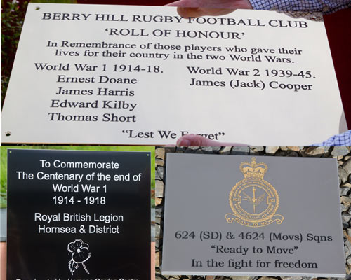 Engraved War Memorial Plaques Engraved War Memorial Plaques