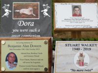 Full colour memorial plaques.