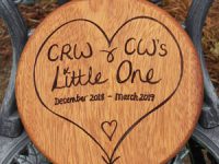 Round Wooden Memorial Plaque.