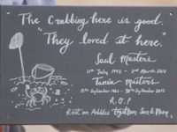 Stone-like corian memorial plaque