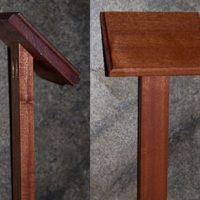 Budget tree stake with backing board.