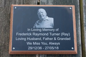 Black aluminium photo memorial. Black aluminium photo memorial.