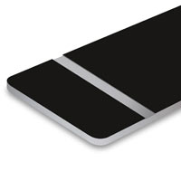 Engraved silver letters in black surface. Engraved silver letters in black surface.
