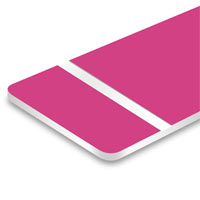 Pinl surface with white engraved lettering. Pinl surface with white engraved lettering.