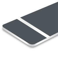 Smoke grey surface with white text. Smoke grey surface with white text.