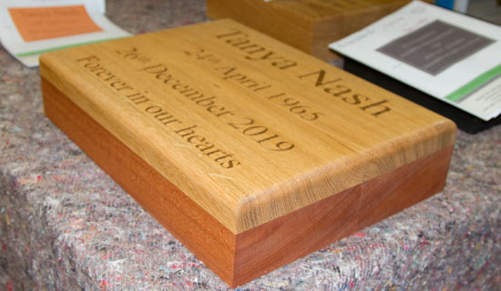 Solid wooden tablet made in two different woods. Solid wooden tablet made in two different woods.