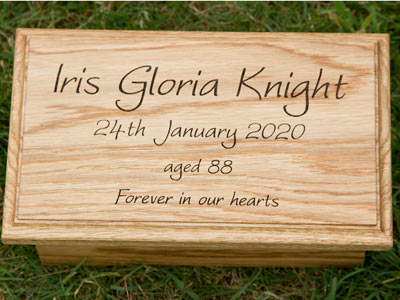 Oak ashes casket Oak ashes casket