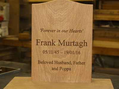 Oak Gravestone. Oak Gravestone.