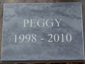 Simple slate pet memorial. Simple slate pet memorial.
