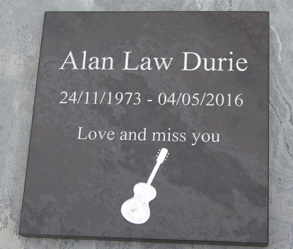 Square slate 20mm memorial tablet. Square slate 20mm memorial tablet.