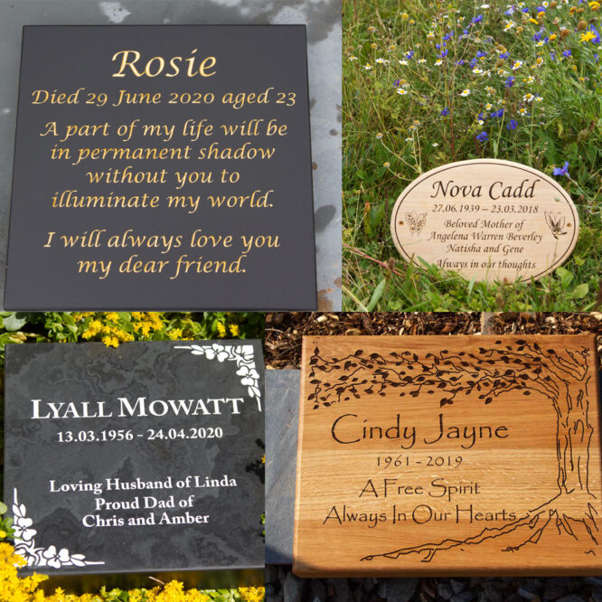 High quality, bespoke lawn memorials made by UK Memorials.