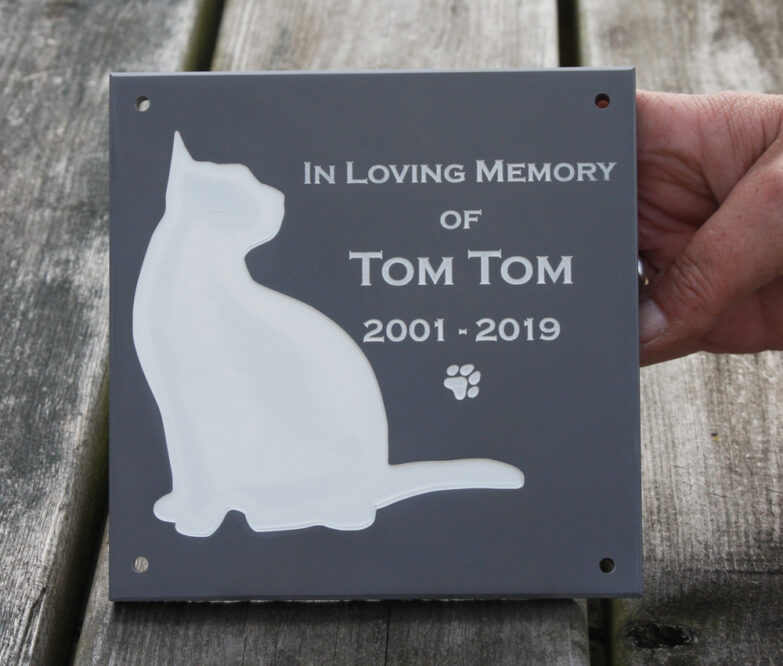 High-quality corian pet memorial.