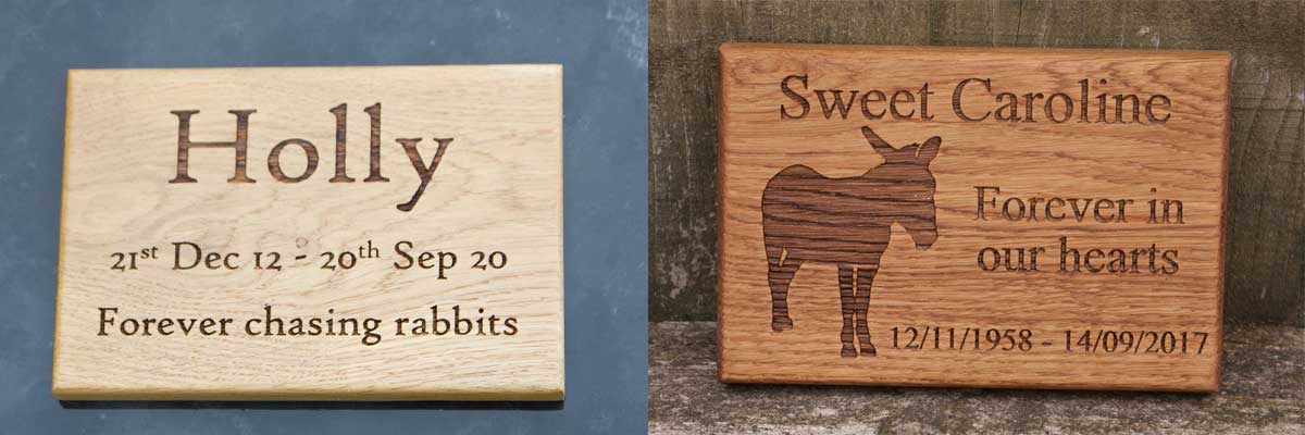 wooden-pet-memoria;s High-quality wooden pet memorials crafted at UK Memorials.
