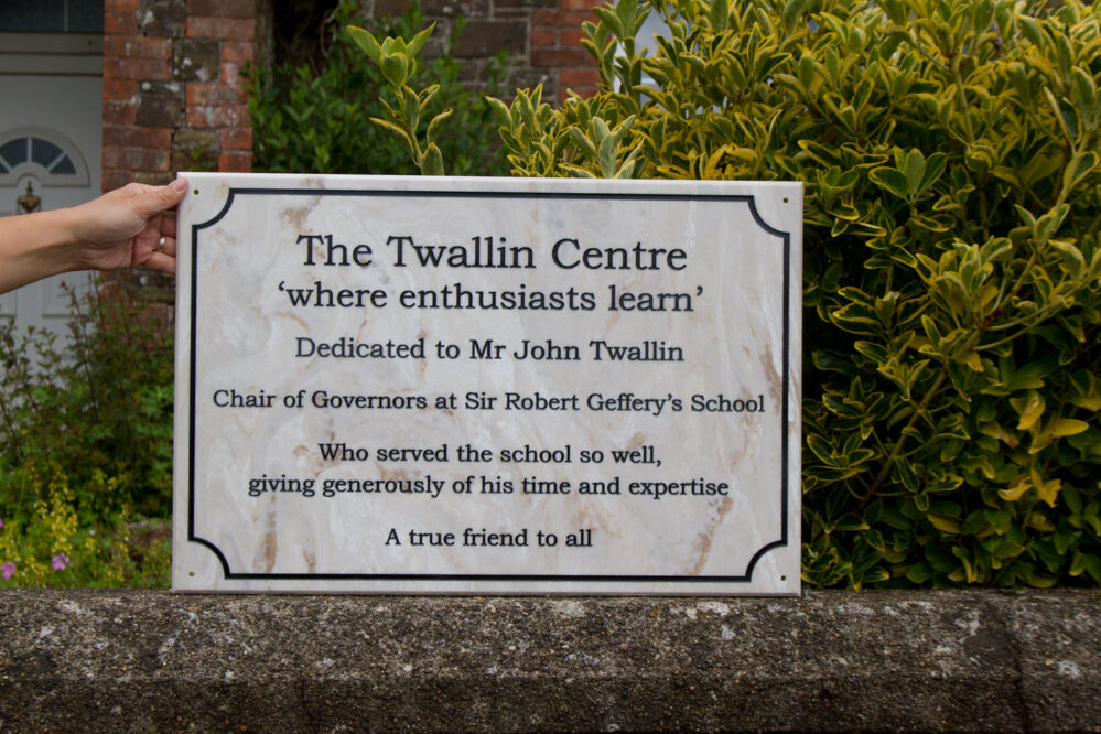 Engraved Memorial Plaque.