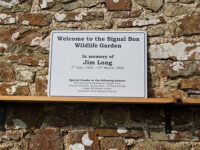 Solid Aluminium memorial plaque.