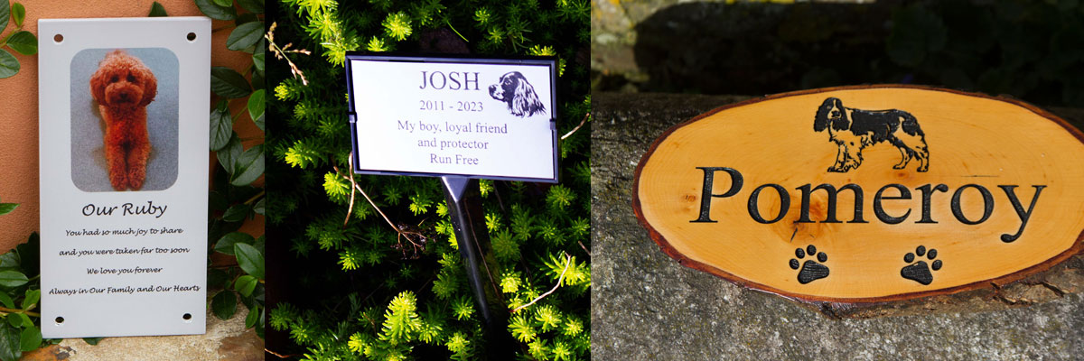 pet-memorials-3 Pet memorials crafted by The Sign Maker.