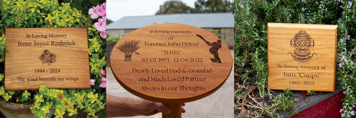 wooden-memorials Wording for wooden memorial plaques.