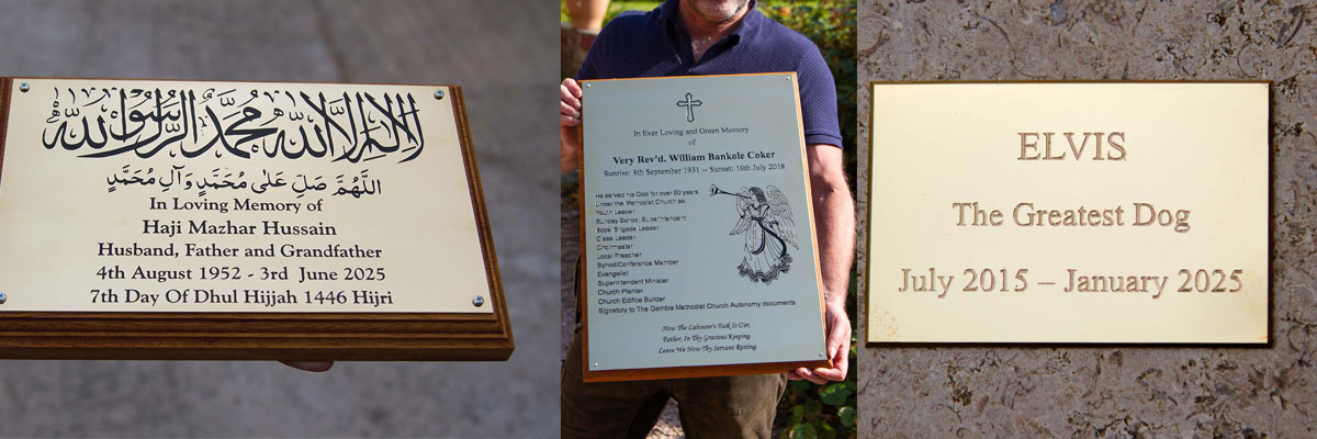 brass-memorials Deep engraved brass memorial plaques crafted at UK Memorials.